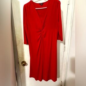 Red long sleeve dress